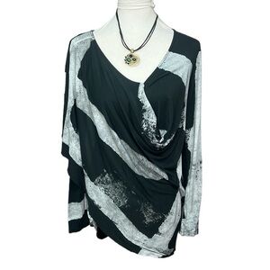 Religion Drape Front Knit Blouse